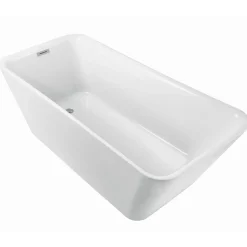 Badekar^Milobad badekar 78x60x170 cm hvid akryl