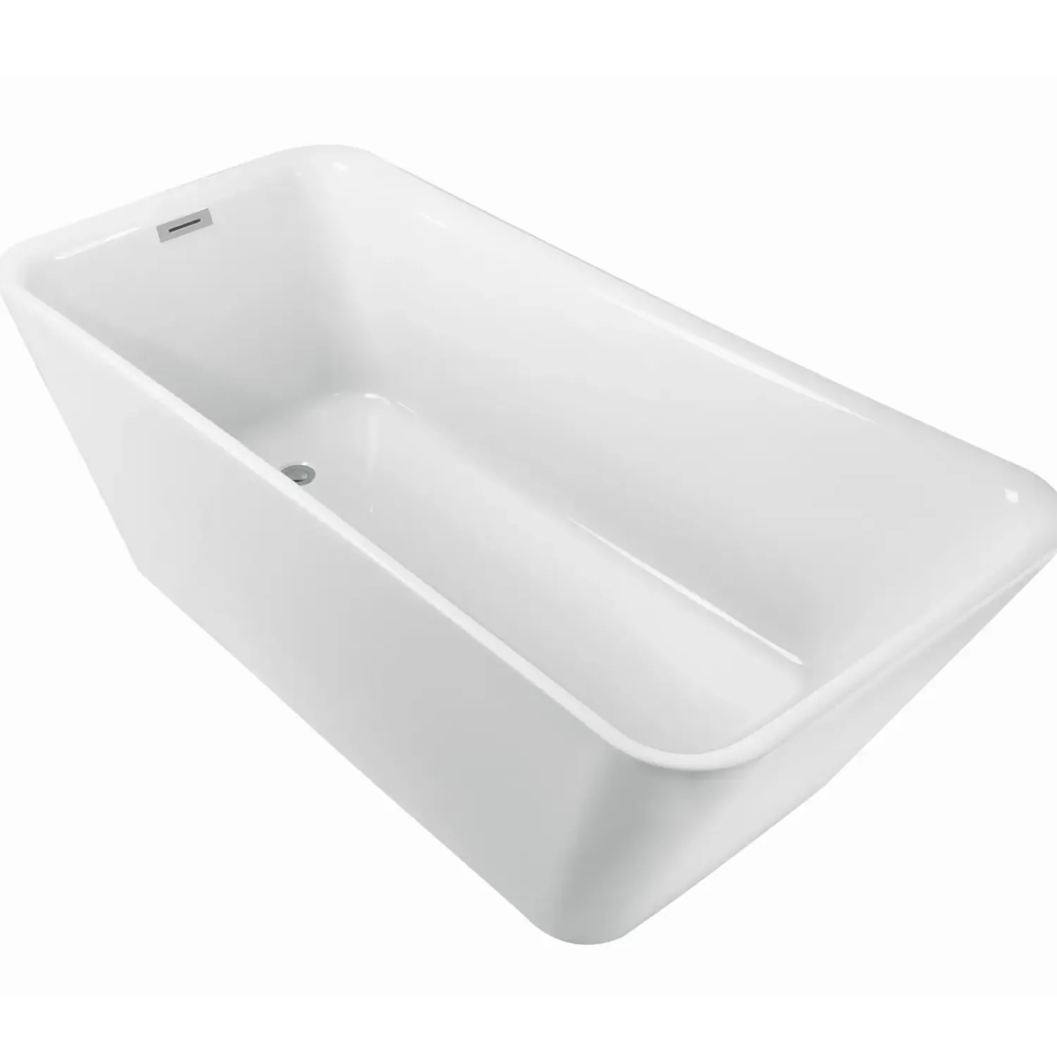 Badekar^Milobad badekar 78x60x170 cm hvid akryl