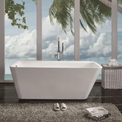 Badekar^Milobad badekar 78x60x170 cm hvid akryl