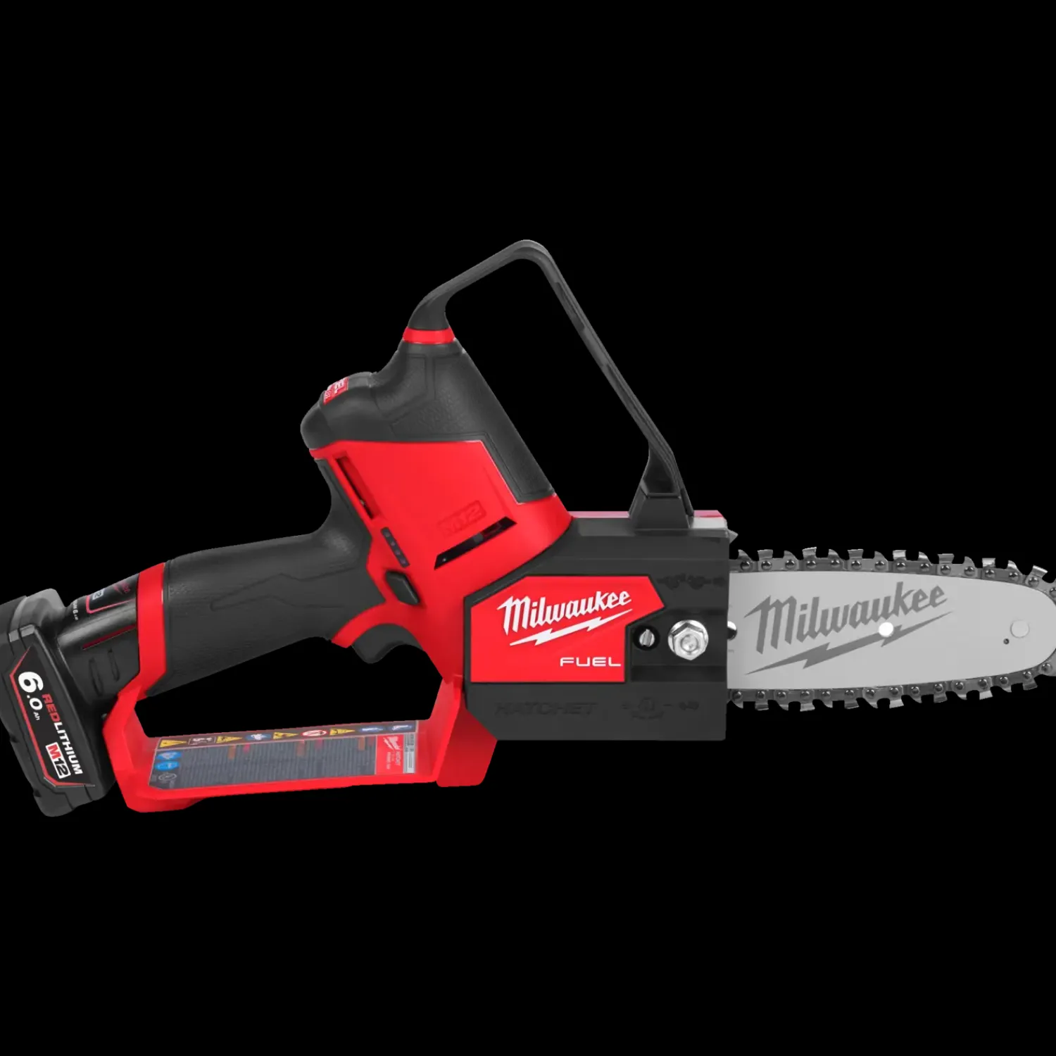 Hot Milwaukee FHS-602X kædesav M12 inkl. 2x6,0 Ah batterier, lader og HD box