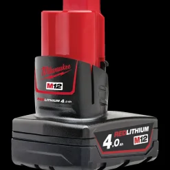 Milwaukee Batterier Og Opladere^M12 B4 12V 4.0 Ah batteri