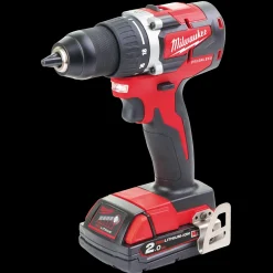 Milwaukee Bore- Og Skruemaskiner^M18 CBLDD-202C 18V bore-/skruemaskine 2x2.0 Ah inkl. kuffert