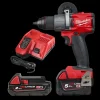 Milwaukee Bore- Og Skruemaskiner^M18™ DAV-FPD2-522X FUEL™ slagboremaskine 1x5.0+1x2.0 Ah batterier og lader
