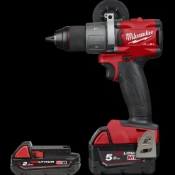 Milwaukee Bore- Og Skruemaskiner^M18™ DAV-FPD2-522X FUEL™ slagboremaskine 1x5.0+1x2.0 Ah batterier og lader