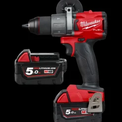 Discount Milwaukee M18 FDP2-502X 18V Fuel slagboremaskine 2x5.0 Ah batterier og lader