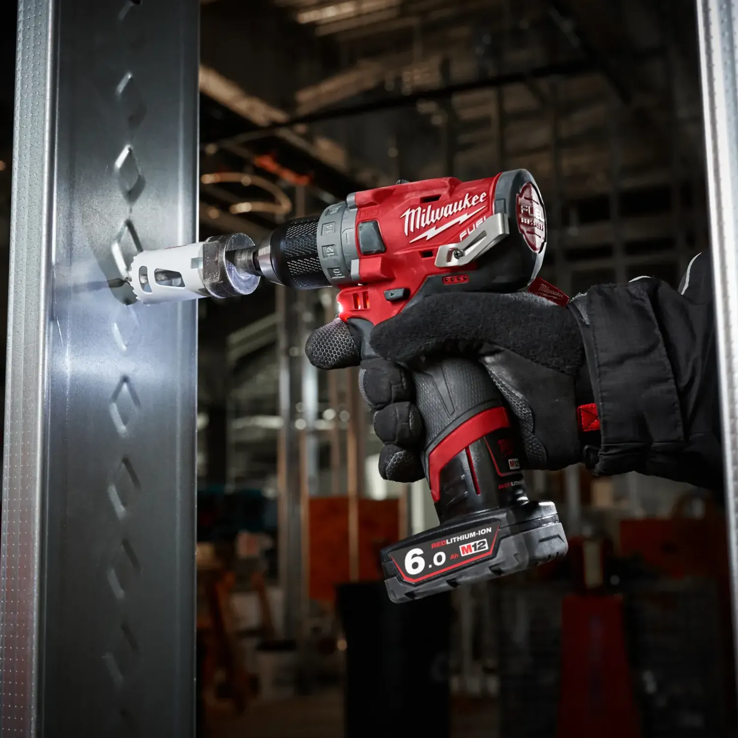 New Milwaukee M12 FDP-602X 12V Fuel slagboremaskine 2x 6.0 batterier og lader