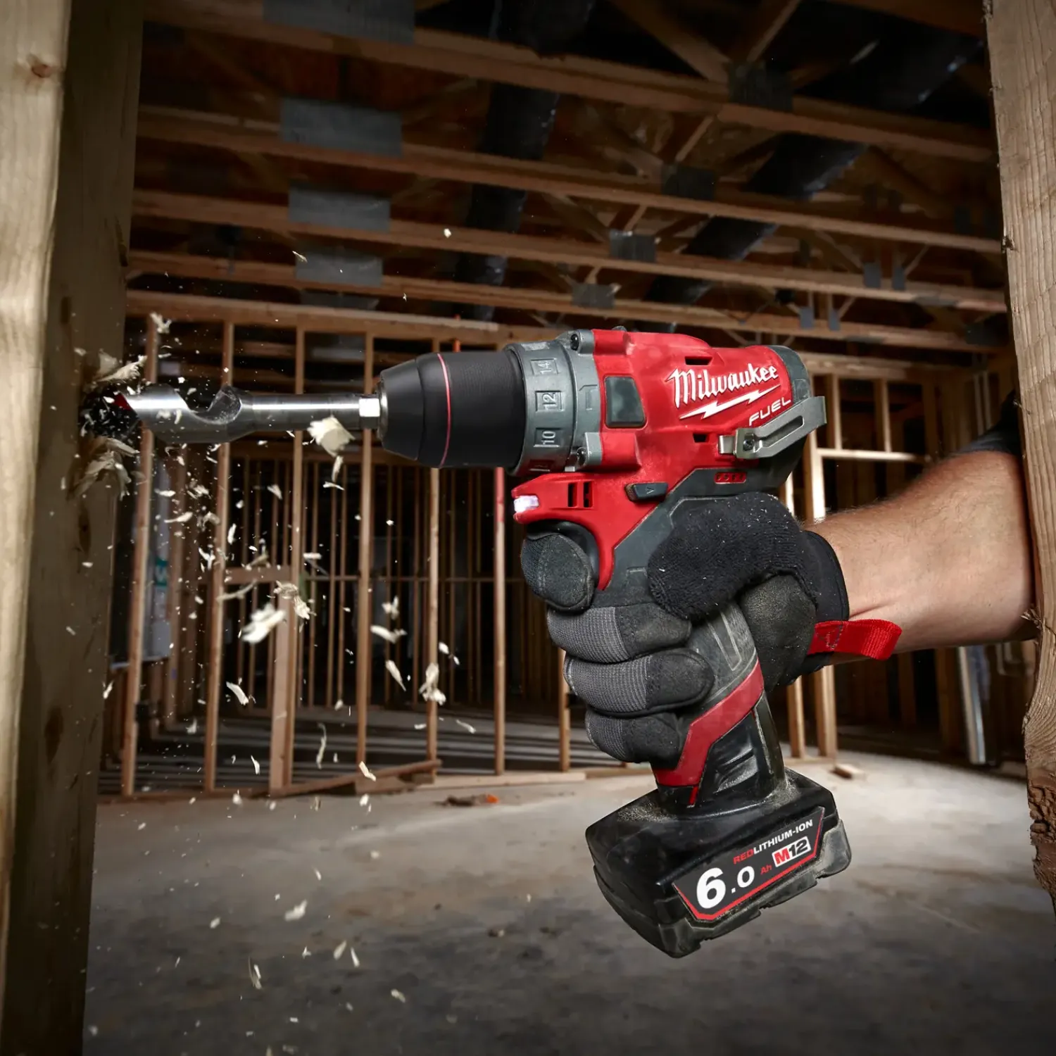 New Milwaukee M12 FDP-602X 12V Fuel slagboremaskine 2x 6.0 batterier og lader
