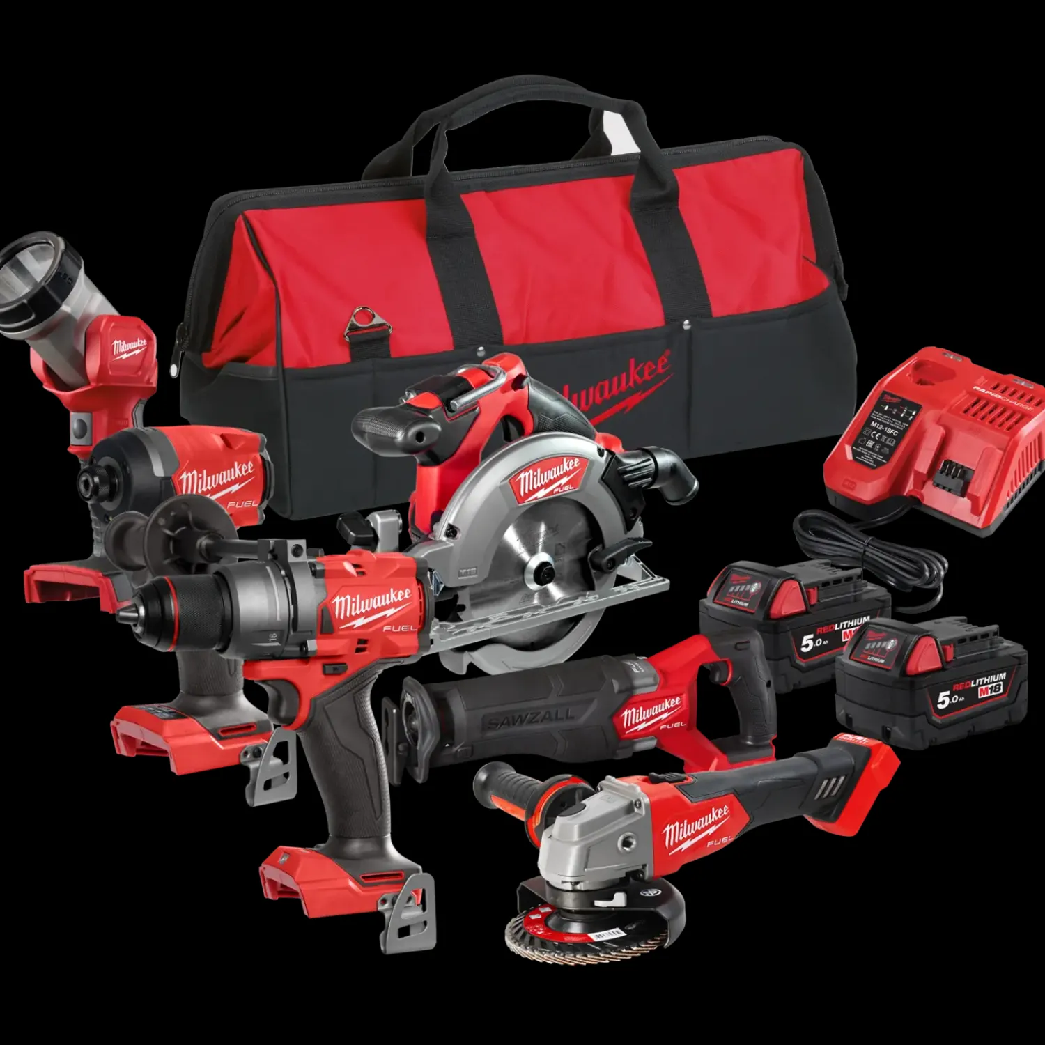 Hot Milwaukee M18 FPP6E3-502B Powerpack el-værktøjssæt