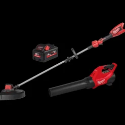 Best Milwaukee M18 powerpack M18 BLLT græstrimmer/M18 FBLG3 løvblæser 5,5Ah batteri