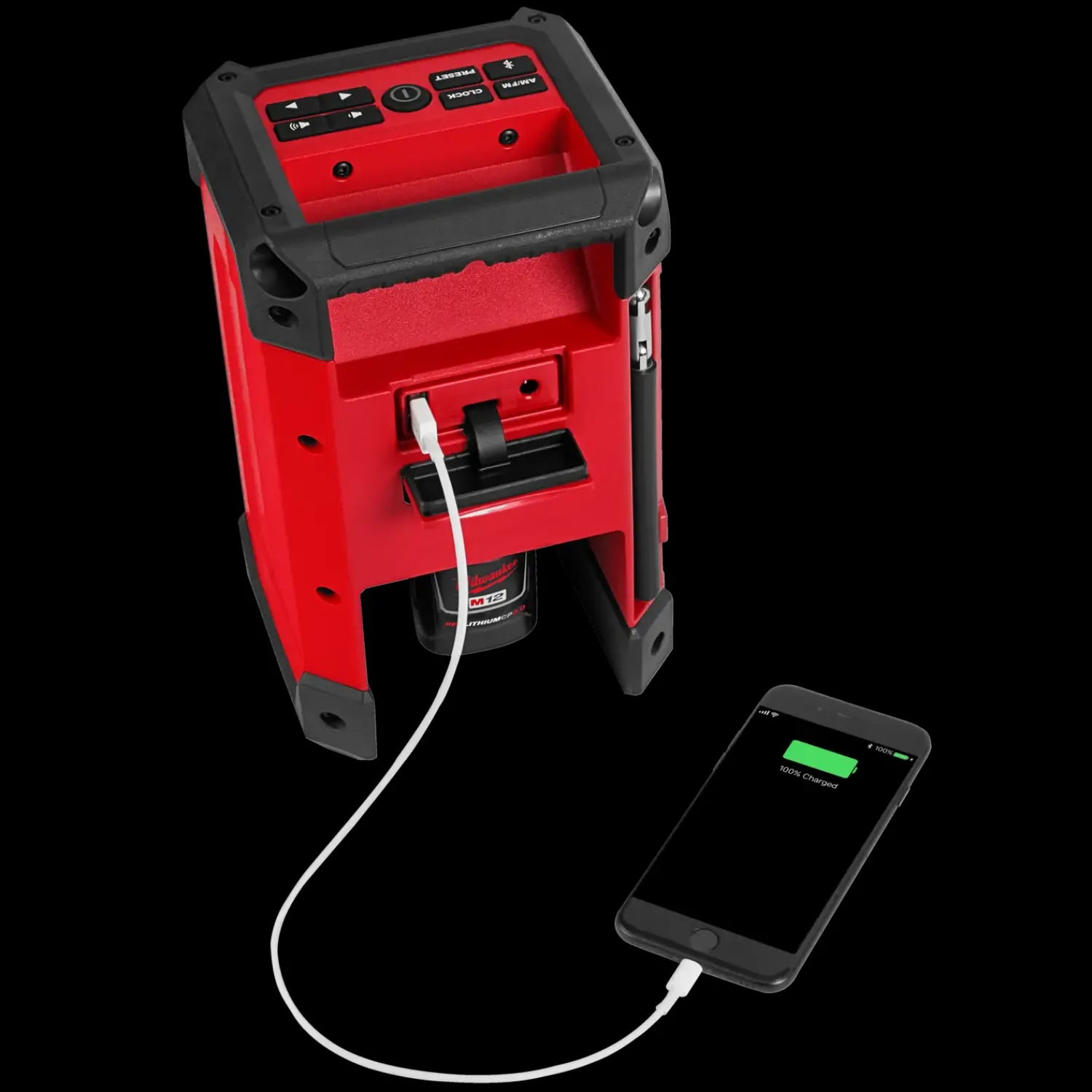 Sale Milwaukee M12 RCDAB+-0 12V arbejdsradio FM/DAB+