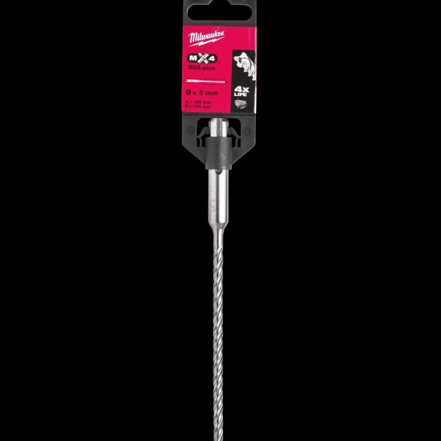 Hot Milwaukee MX4 - 4 skærs SDS+ hammerbor 5x165 mm