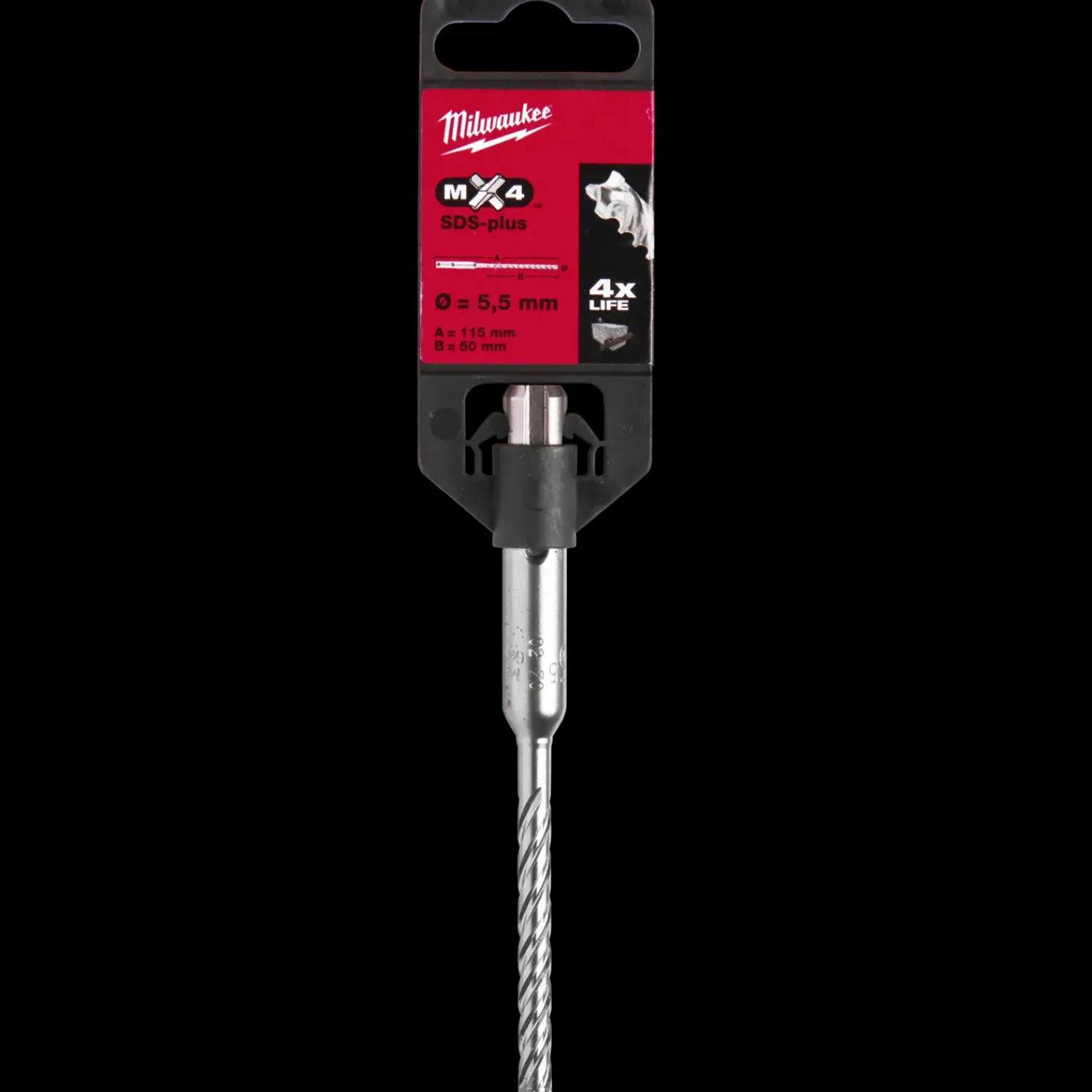 Discount Milwaukee MX4 - 4 skærs SDS+ hammerbor 5,5x115 mm