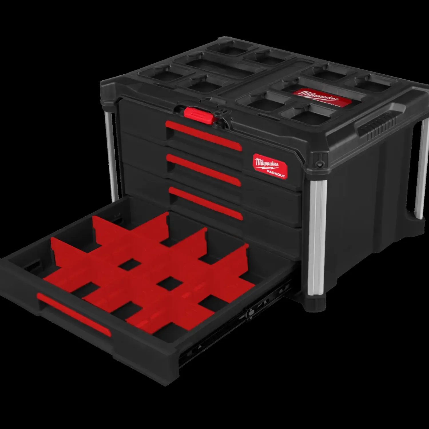 Milwaukee Diverse Reservedele^packout kuffert 4 skuffer