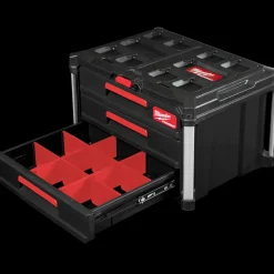Milwaukee Diverse Reservedele^packout kuffert med 3 skuffer