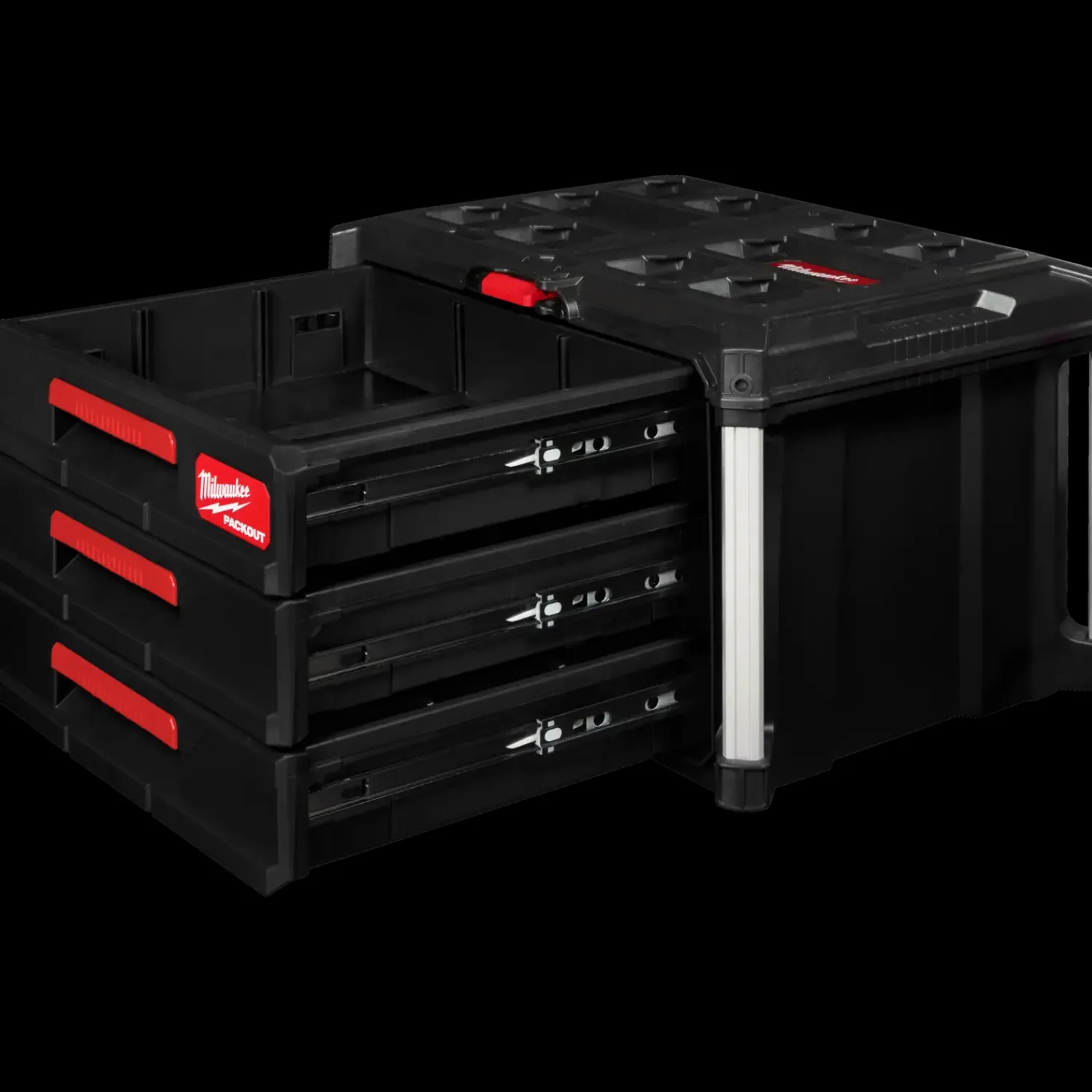 Milwaukee Diverse Reservedele^packout kuffert med 3 skuffer