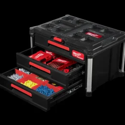 Milwaukee Diverse Reservedele^packout kuffert med 3 skuffer