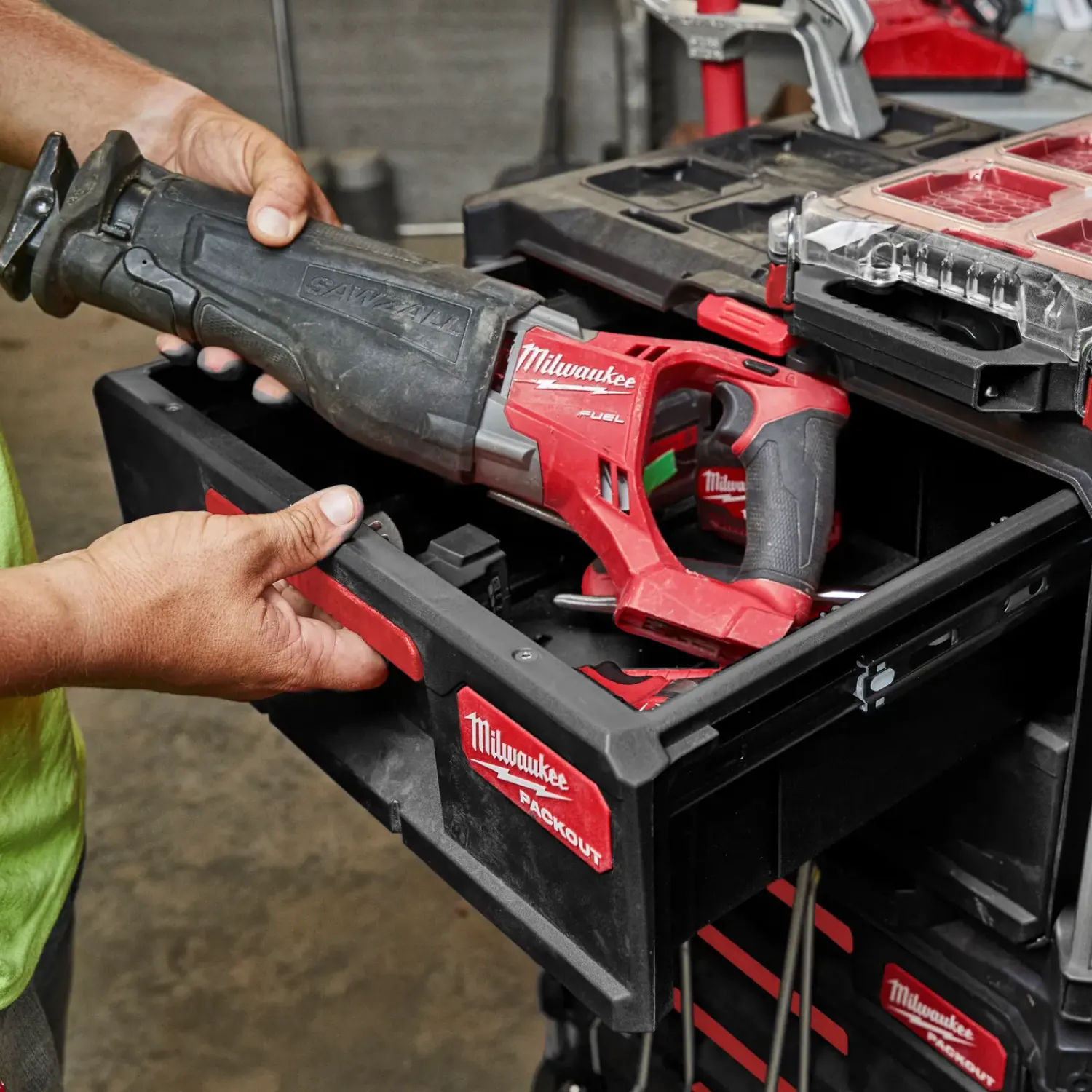 Milwaukee Diverse Reservedele^packout kuffert med 3 skuffer