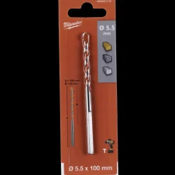 Milwaukee Bor- Og Borsæt^premium murbor med karbidspids 5,5x100 mm