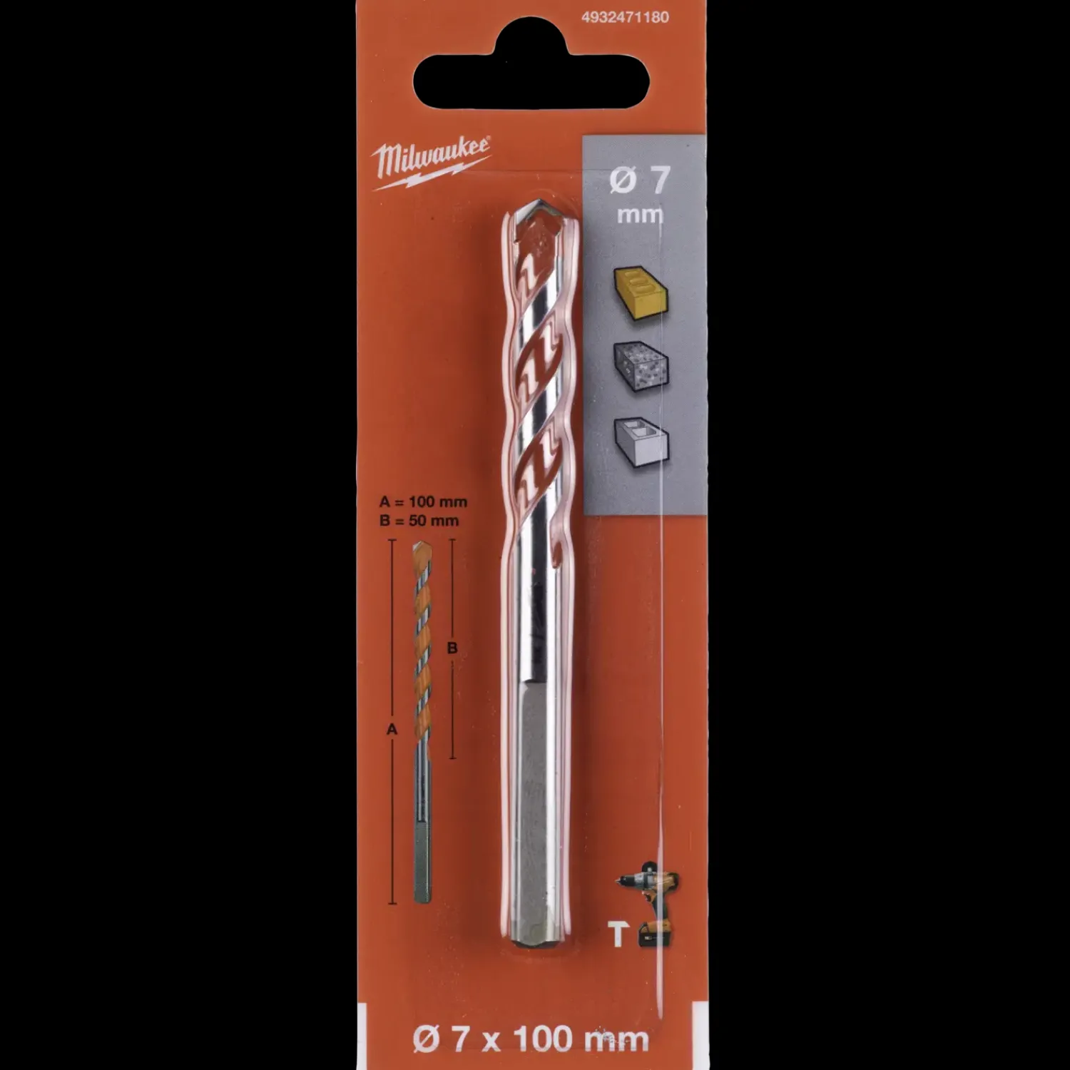 Online Milwaukee premium murbor med karbidspids 7x100 mm