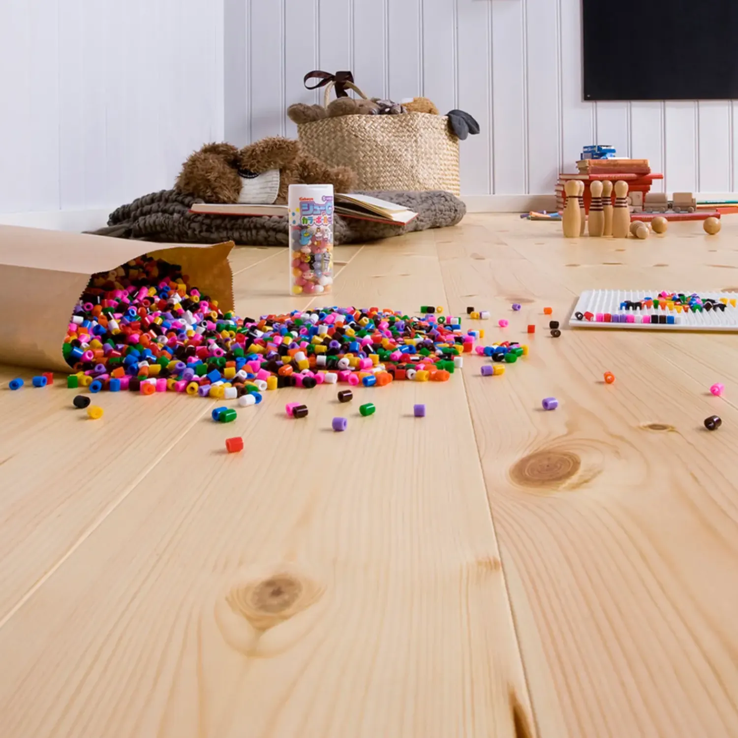 Trægulve^Moelven massiv fyrretræsgulv ubehandlet 30x135 mm