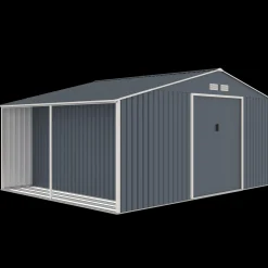 Hot Mogens redskabsskur med dobbeltdør og halvtag, 12,95 m²