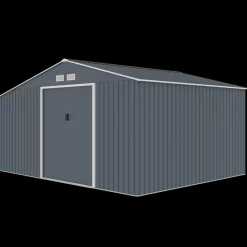 Hot Mogens redskabsskur med dobbeltdør og halvtag, 12,95 m²