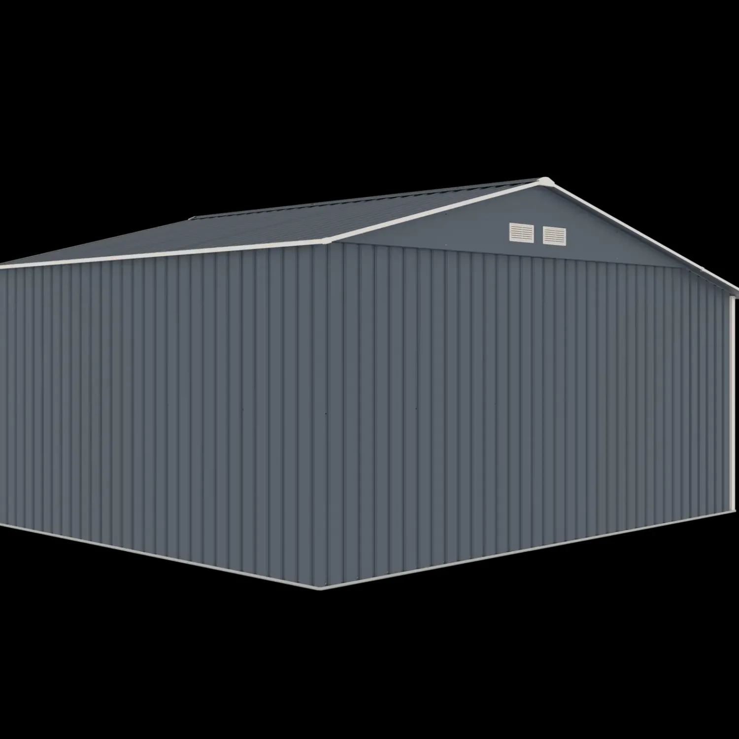 Hot Mogens redskabsskur med dobbeltdør og halvtag, 12,95 m²