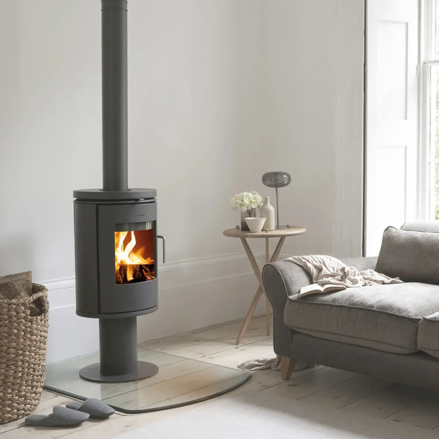 Outlet Morsø 6148 N/EN brændeovn - ø120 røgtud - sortmalet