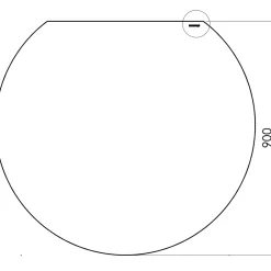 Online Morsø glasgulvplade cirkel med lige bagkant 60/100 x 90 cm