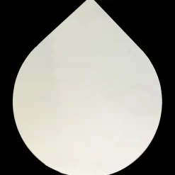 Clearance Morsø glasgulvplade dråbeformet m/logo og afrundet kant 110 x 130 cm