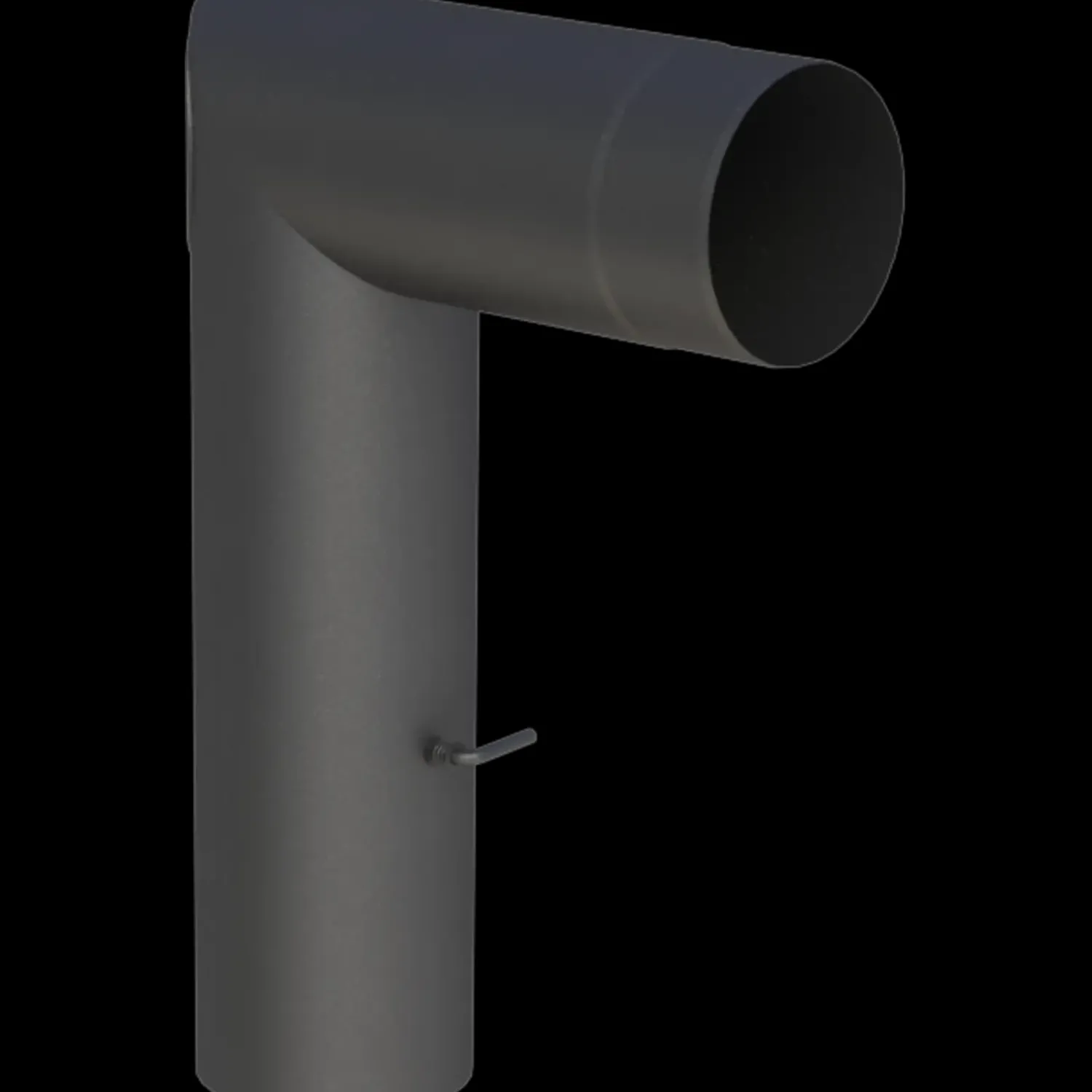 New Morsø knærør med vinkel Ø120 sort 90G