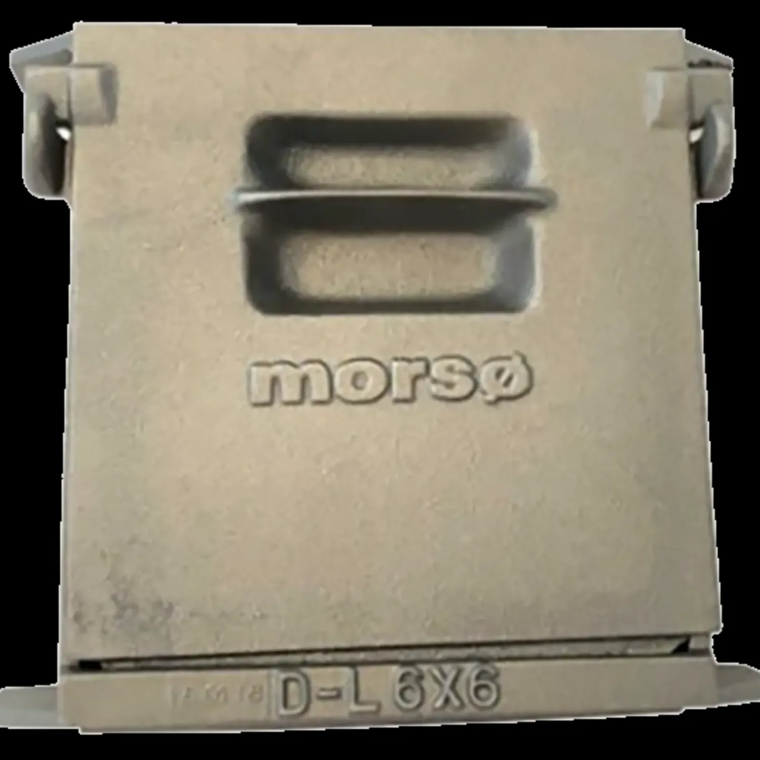 Morsø Skorstene Og Tilbehør^rensedør dobbelt 6x6" rå støbejern