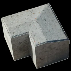 RBR Støttemure^Multikant standard TP15 udvendig hjørne, grå med skrå bagkant - 14x21x15,5 cm