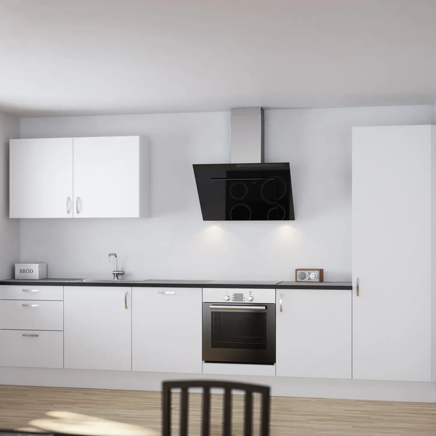 Clearance Multi-Living højskab hvid folie 60 cm