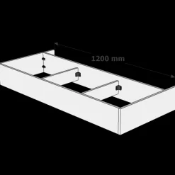 Multi-Living Køkkenskabe^sokkelsæt alu 120 cm m/1 endesokkel