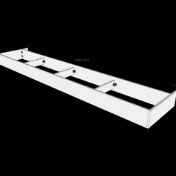 New Multi-Living sokkelsæt hvid 240 cm m/2 endesokler