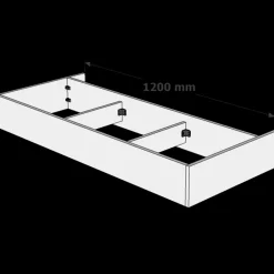 Multi-Living Køkkenskabe^sokkelsæt hvid 120 cm m/1 endesokkel