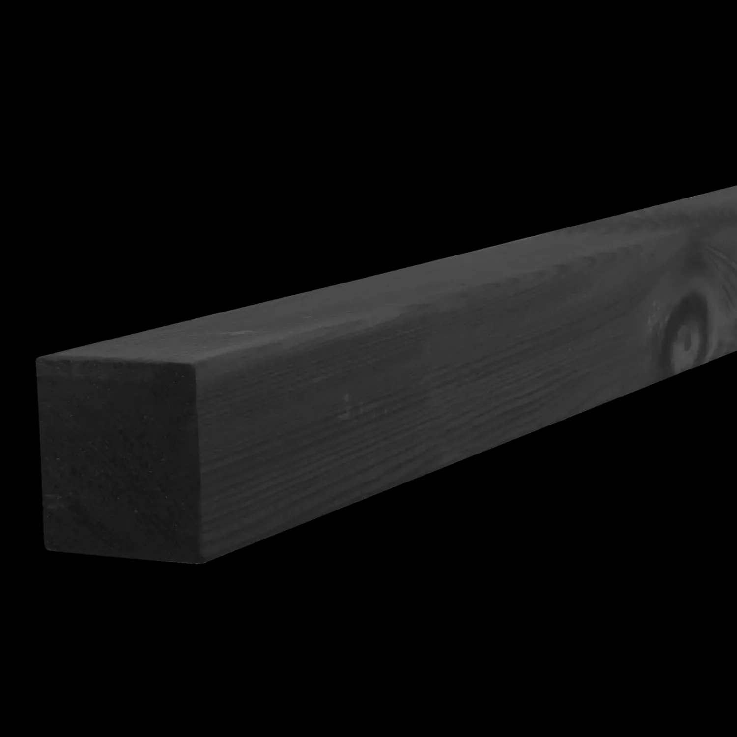 Frøslev træ Stolper Og Hegnspæle^Multistolpe m/afrundet top 90x90 mm længde 208 cm sort