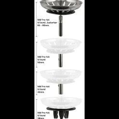 Afløb Og Rør^Multistriner t/køkkenvask rustfrit stål