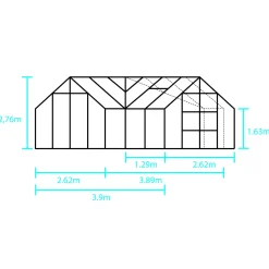 Online Halls Nedløbsrør til Garden Room Ø40 mm sort 2 stk.
