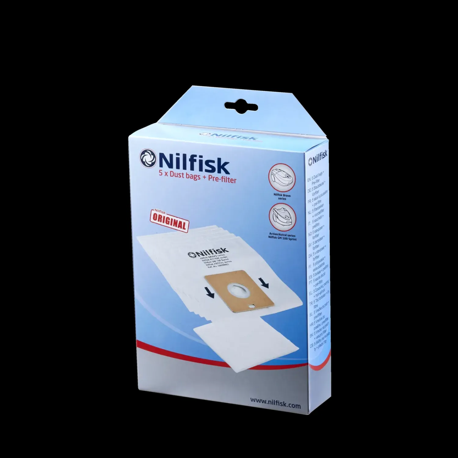 Hot Nilfisk filterpose for Force 100 - 5 stk.
