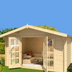 Nils hytte med dobbeltdør og vinduer, 10,12 m²