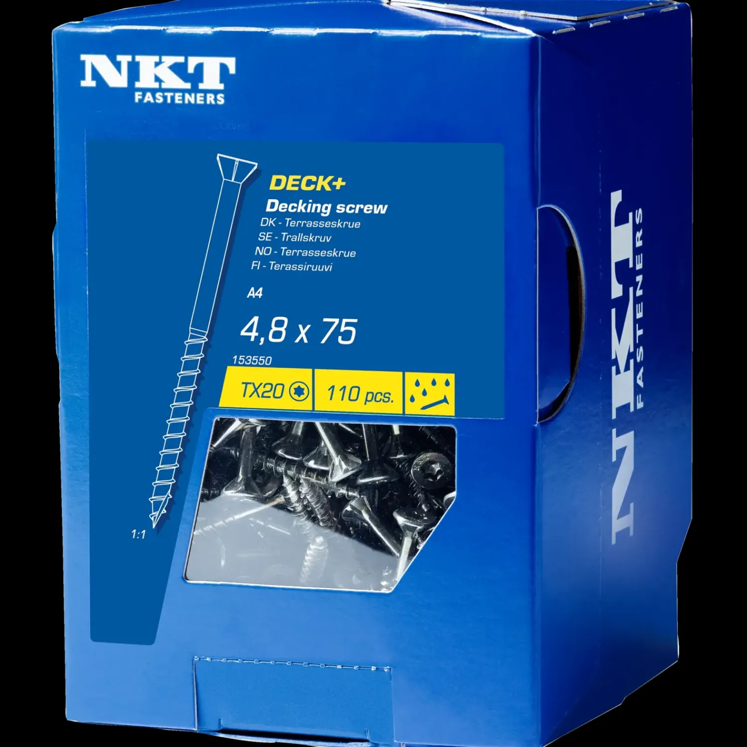 Sale NKT Fasteners NKT Deck+ terrasseskrue 4,2x55 mm UH rustfri A4 170 stk