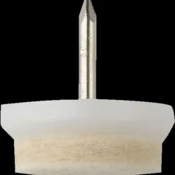 NKT Fasteners Møbelsøm^NKT Glide+ F filtsko m/søm Ø20 mm hvid 20 stk