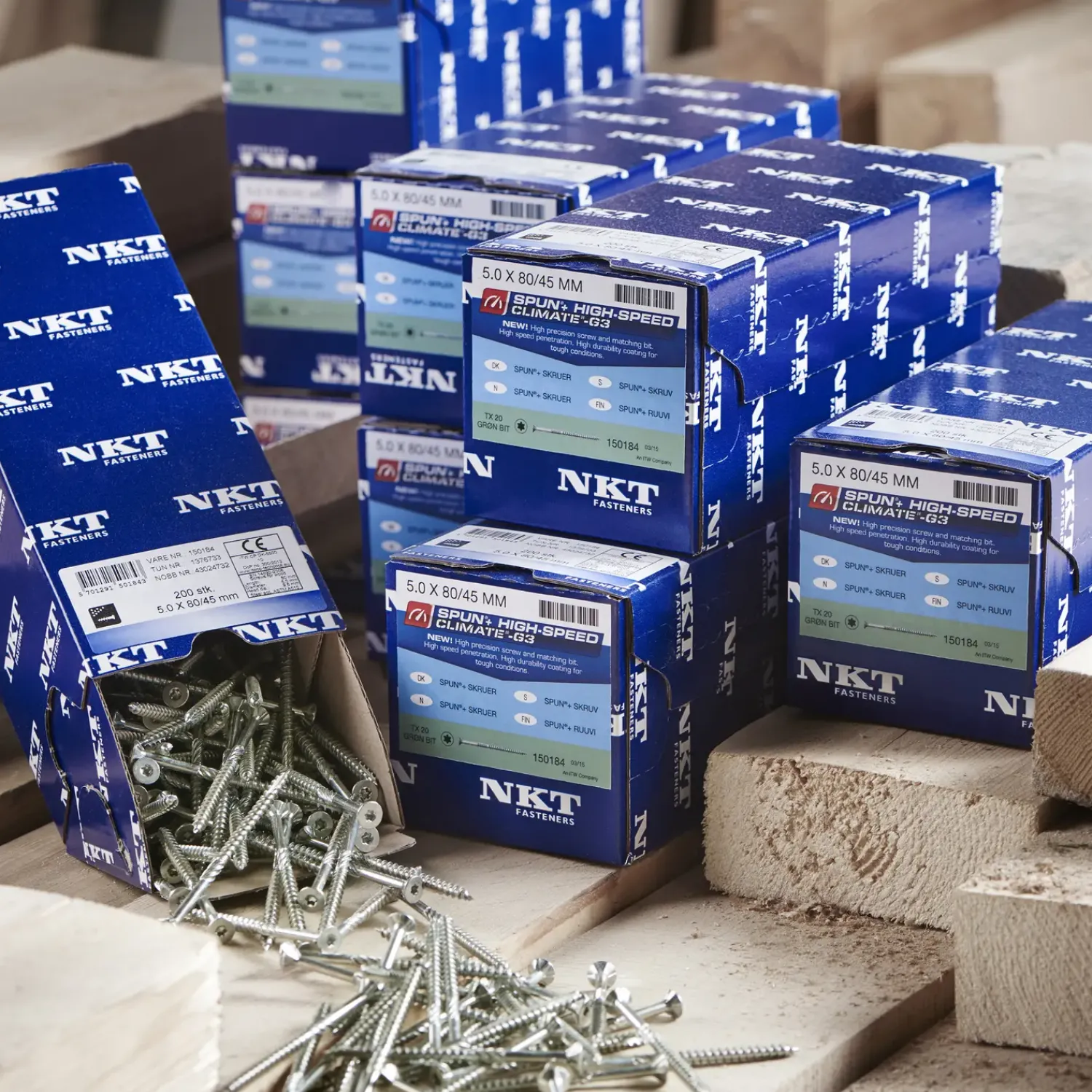 New NKT Fasteners NKT Spun+ Climate-G3 universalskrue 4,5x50/35 UH TX20 200 stk