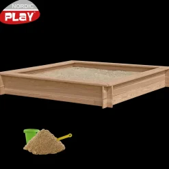 Nordic Play sandkasse trykimp. fyrretræ inkl. 240 kg sand 120x120 cm