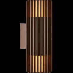 Udendørs Væglamper^Nordlux Aludra dobbelt udendørs Seaside metallisk brun