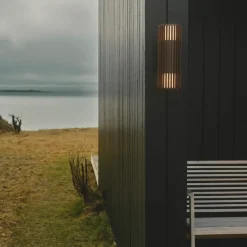 Udendørs Væglamper^Nordlux Aludra dobbelt udendørs Seaside metallisk brun