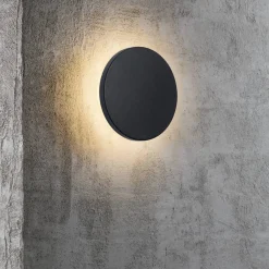 Online Nordlux Artego rund udendørs væglampe sort