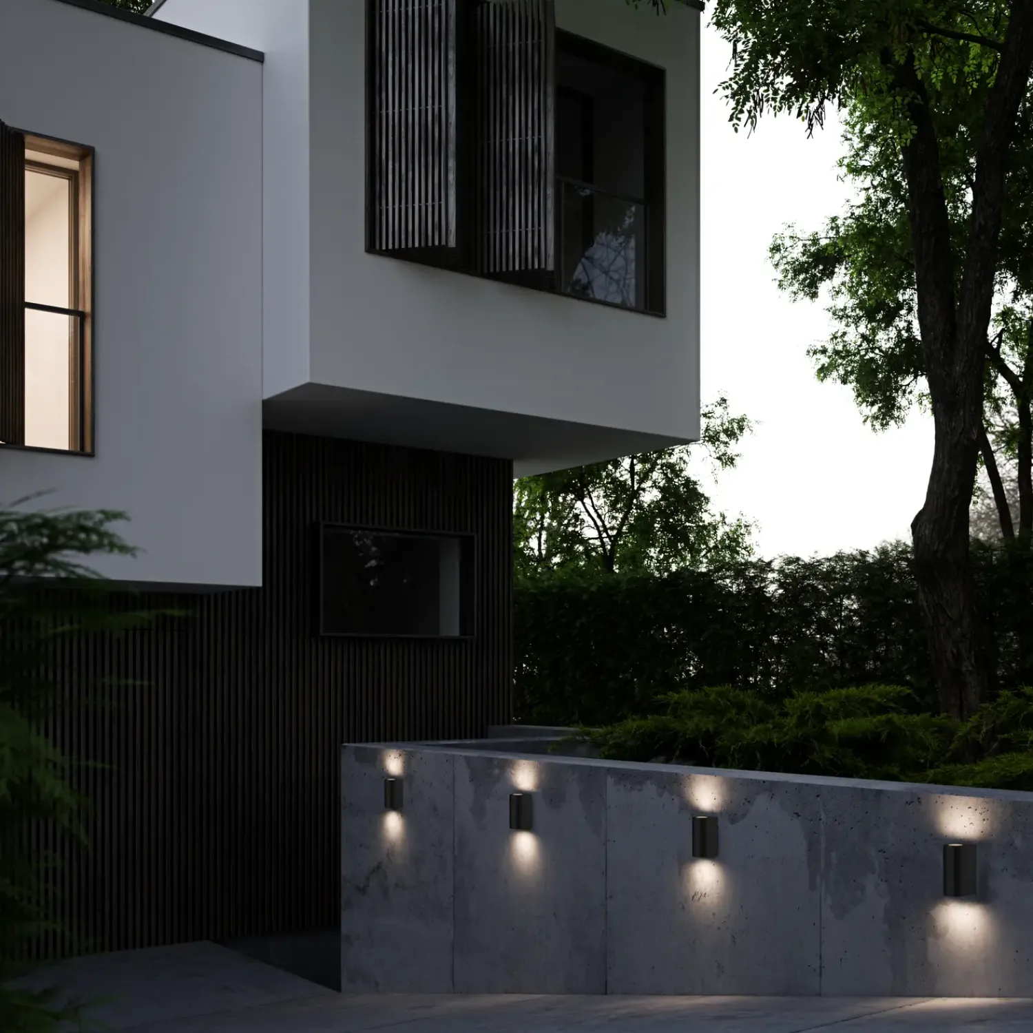 Udendørs Væglamper^Nordlux Asbol Round udendørs væglampe sort